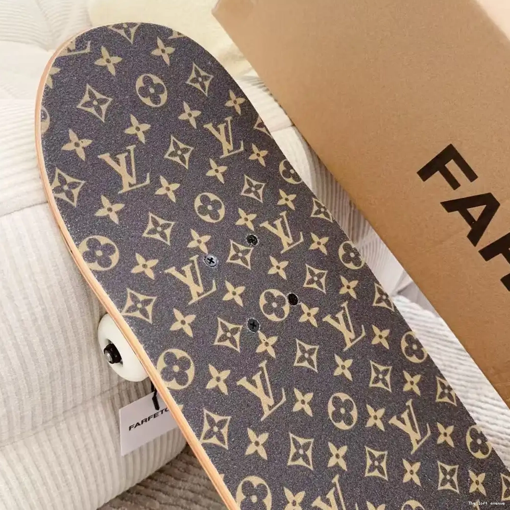 BROWN SKATEBOARD LV MONOGRAM CUSTOM 0506